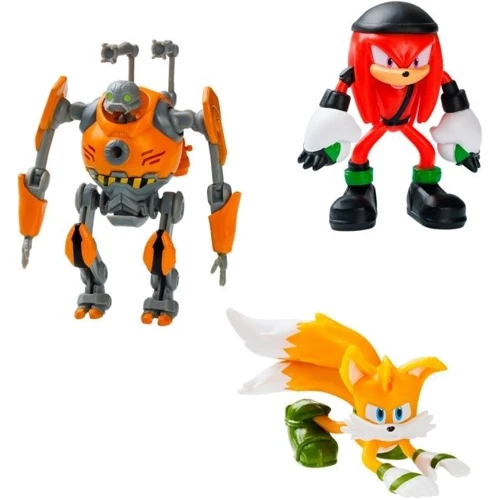 Набір ігрових фігурок Sonic Prime Егфорсер, Наклз, Тейлз 3 фігурки 6.5 см (SON2020A)