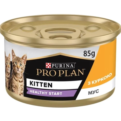 Влажный корм Pro Plan Kitten для котят мусс с курицей 85 г (7613033568619)