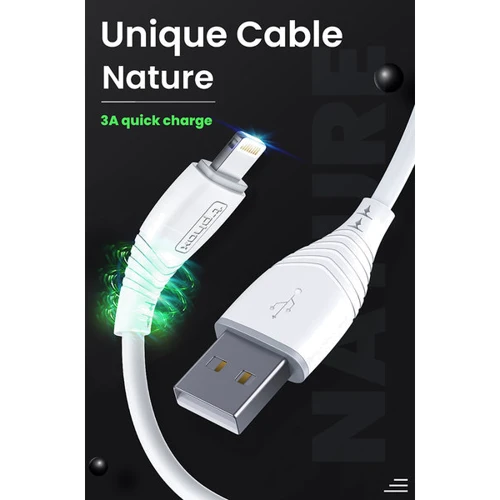 Кабель T-PHOX USB Cable to Lightning Nature 3A 1.2m White (T-L830 White) фото 9