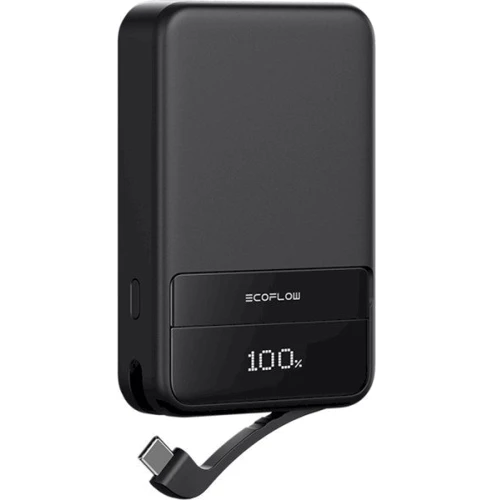 Зовнішній акумулятор EcoFlow Power Bank 10000mAh RAPID Magnetic 65W Black (EF-RAPID10000-EU): Ємність батареї, мАг 10000