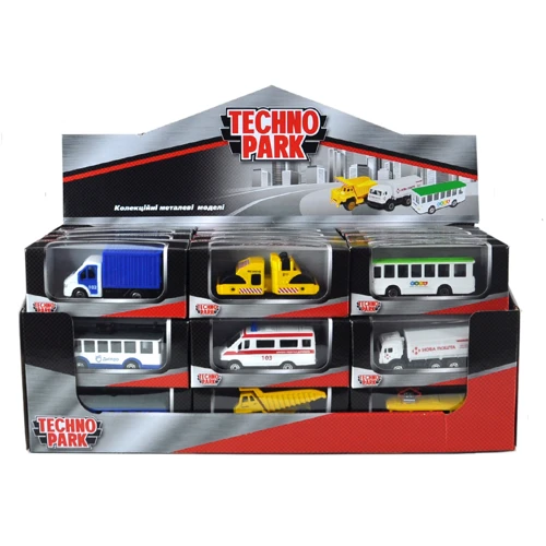 Мини-модели служебный транспорт - "TECHNOPARK" (в диспенсере, ассорти): Производитель Technopark