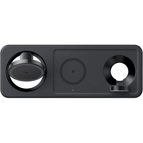 Зарядное устройство ANKER Wireless Charger MagSafe 3in1 Pad 15W with USB-C Cable Black (B25M1311) for iPhone 16 I 15 I 14 I 13 I 12 series, Apple Watch and Apple AirPods: Тип беспроводное
