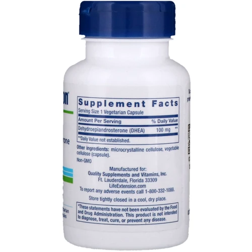 Life Extension DHEA 100 mg 60 Veg Caps ДГЭА: Форма выпуска Капсулы