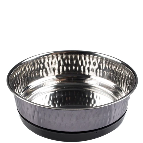Миска для собак Duvo+ Feeding Bowl Glossy Fix нековзна 11.7x11.7x4.2 см чорна (5414365351397)