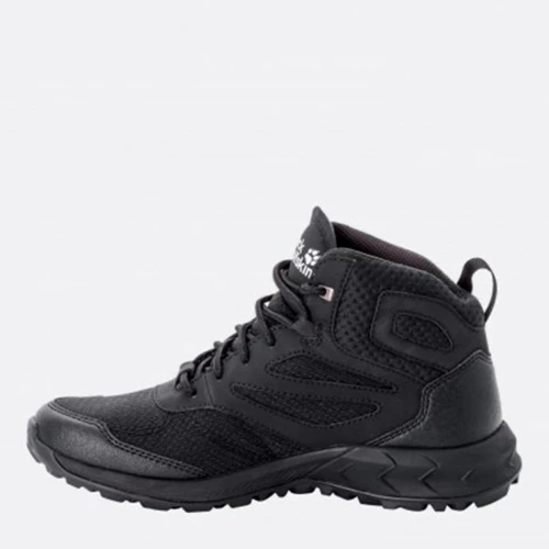 Ботинки Jack Wolfskin Woodland Texapore Mid W 4039231-2826 37.5 черные текстиль демисезон фото 2