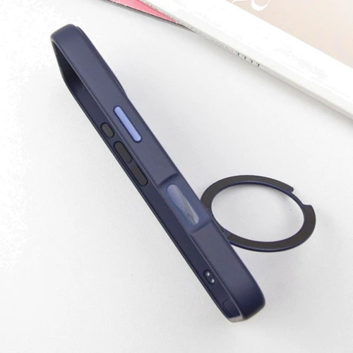 Чехол для iPhone Mobile Case Metal Buttons with MagSafe HQ Ring Dark Blue for iPhone 16: Тип чехла накладка на заднюю часть