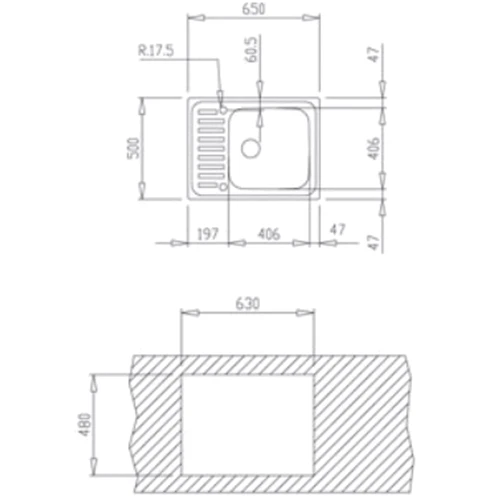 Teka CLASSIC 1B (40109611): Материал Нержавеющая сталь