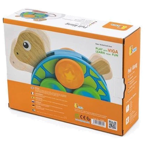 Деревянная каталка Viga Toys Черепаха (50080)