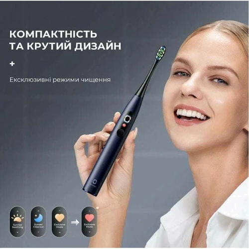 Зубна щітка Oclean X Pro Digital Electric Toothbrush Dark Blue (6970810553482) фото 4