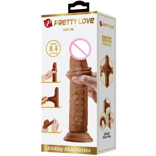 Фаллоимитатор с эффектом скользящей кожи LYBAILE Pretty Love Keon Sliding Skin 8.4” (BW-008119LP-1)