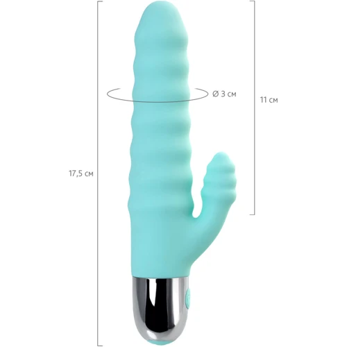 Рельефный вибратор с клиторальной стимуляцией Toyfa Flovetta Flax