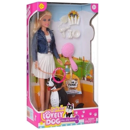 Кукла Defa Lucy с собачкой и аксессуарами 30 см 2 вида (8428-BF) фото 3