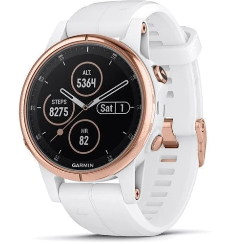 

Garmin Fenix 5S Plus Sapphire Rose Gold-tone with Carrara White Band (010-01987-06)