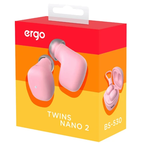 Наушники Ergo BS-530 Twins Nano 2 Pink фото 6