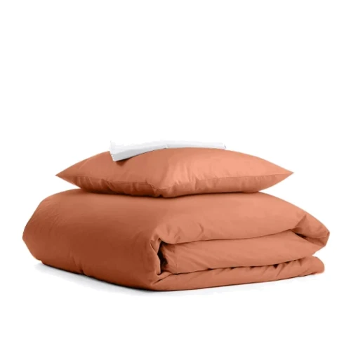 Комплект постельного белья Cosas Ranfors Terrakot White подростковый на резинке 155х215 см (Ranfors_Terrakot_El_White_155): Тип постельный комплект