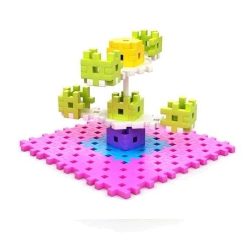 Конструктор MELI BASIC фигурный 200 эл. розовый (2,5х2,5см)