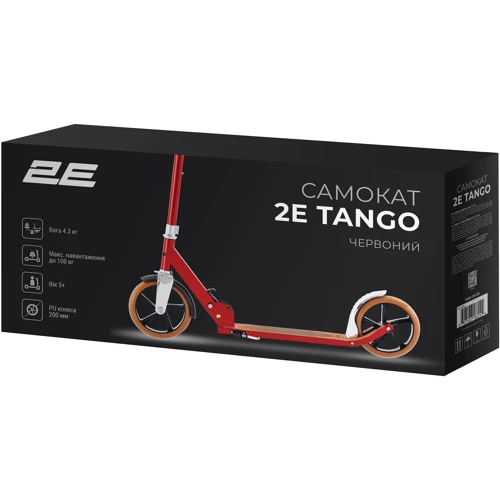 Самокат 2E Tango красный (TANGO-200-RED)