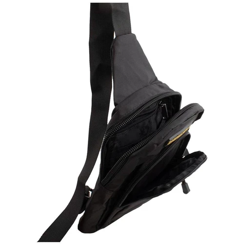 Чоловіча сумка-слінг Volunteer чорна (GB1698-19-black): Застібка Молния