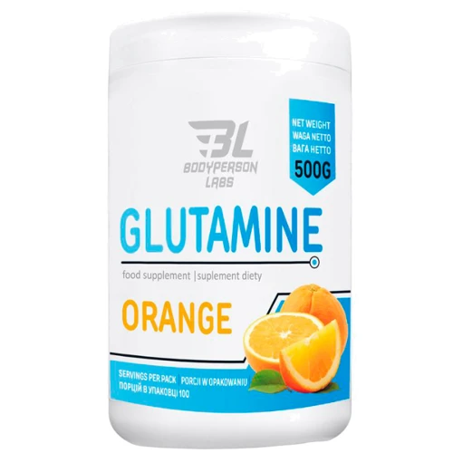 Аминокислота для спорта Bodyperson Labs Glutamine 500 g / 100 servings / Orange