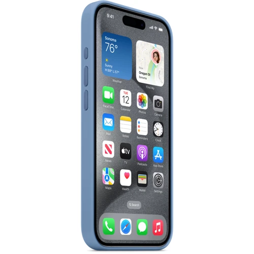 Чохол для iPhone Apple iPhone 15 Pro Silicone Case with MagSafe - Winter Blue (MT1L3ZM/A) фото 5