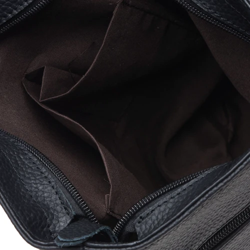 Мужская сумка планшет Borsa Leather черная (k15501-black): Застежка Молния
