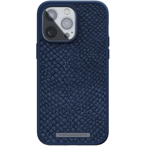 Чехол для iPhone Njord Salmon Leather MagSafe Case Blue (NA43SL01) for iPhone 14 Pro