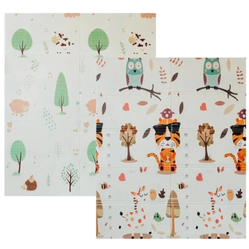 Дитячий килимок двосторонній Bambi Тигреня та овечка MR 0586-1