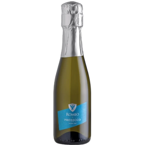Ігристе вино Romeo Prosecco DOC Spumante Extra Dry біле сухе екстра 11.5 % 0.2 л (WHS8012769452442)
