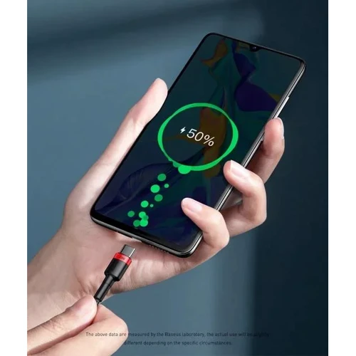Кабель Baseus Cable USB-C to USB-C Cafule PD2.0 100W 1m Gray/Black (CATKLF-DLG1) фото 8