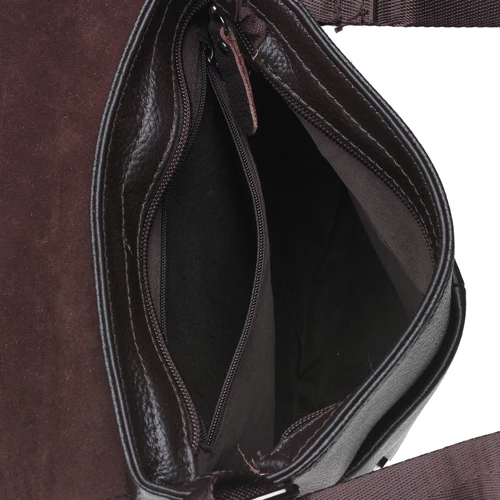 Мужская сумка планшет Borsa Leather темно-коричневая (K18168-brown): Тип ручки Без ручки
