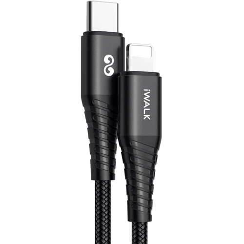 Кабель iWALK Cable USB-C to Lightning PD 18W 1m Black (CST024CIP)