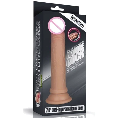 Фаллоимитатор Lovetoy 7" Dual-Layered Liquid Silicone Nature Cock, Flesh