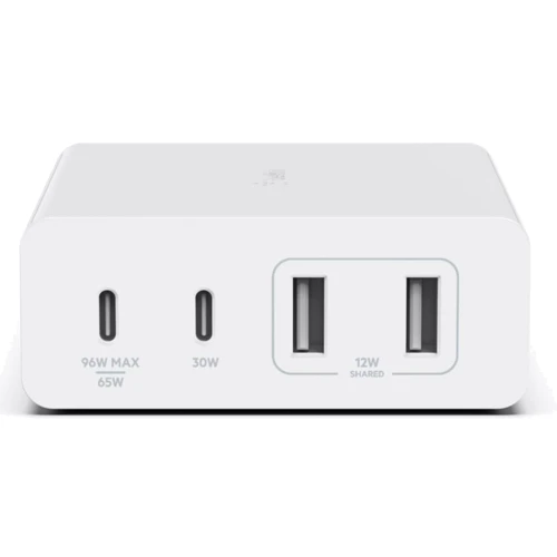 Зарядний пристрій Belkin Wall Charger 108W GAN 2xUSB-C+2xUSB White (WCH010VFWH)