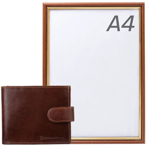 Мужское портмоне DNK Leather коричневое (DNKN01L-NL-brown): Формат кошелька Вертикальный