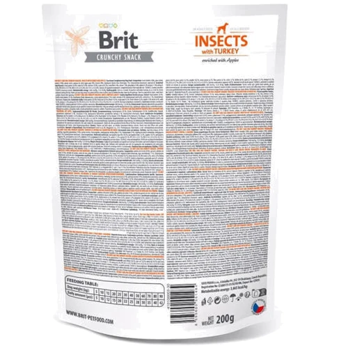 Лакомства для собак Brit Care Dog Crunchy Cracker Insects with Turkey для поддержки веса насекомые, индейка и яблоко 200г (8595602551484): Производитель Brit Care