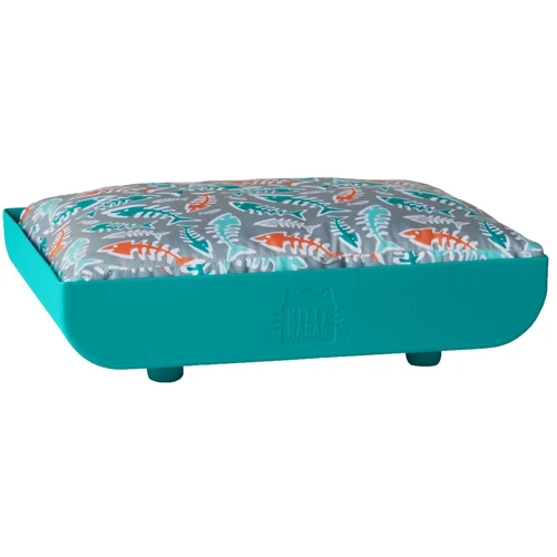 Ліжко-лежак для кішок Jolly Pets Kitty Kasa Penthaus Bed 39х30х10 см синьо-зелений (KKBD115)