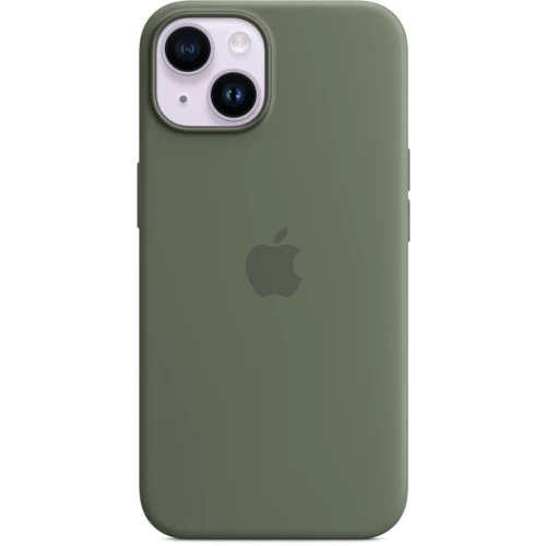 Чехол для iPhone Apple Silicone Case with MagSafe Olive (MQU83) for iPhone 14: Цвет зеленый