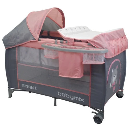 Манеж - Кровать Baby Mix De Lux HR-8052 HR-8052-302, pink