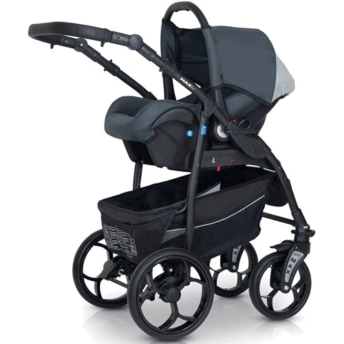 Универсальная коляска 3 в 1 Verdi Max Plus 9023-VMP-04 серый/белый фото 7