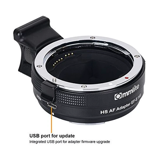 Адаптер для объективов Commlite CM-EF-E HS High Speed AF Lens Mount Adapter For EF/EF-S Lens to E-Mount Camera фото 5