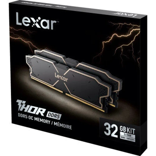 Lexar 32 GB (2x16GB) DDR5 6000 MHz Thor Black (LD5U16G60C32LG-RGD): Тип DDR5