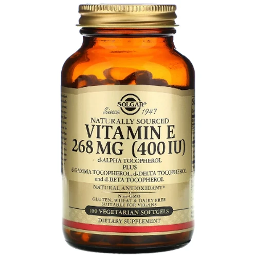 Solgar Vitamin E 268 mg (400 IU) Солгар Вітамін E 100 вегетаріанських капсул
