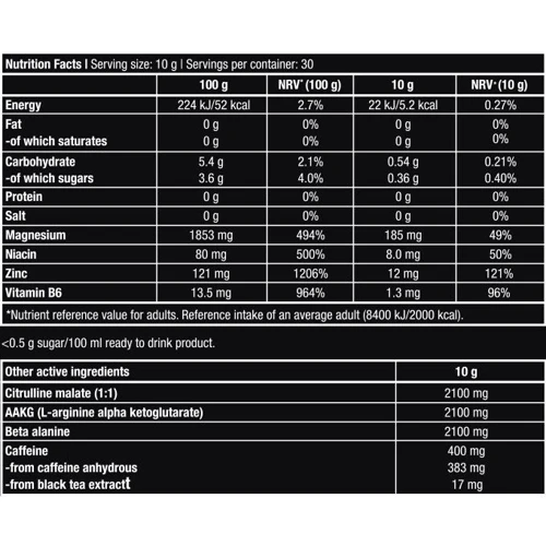 BioTechUSA Black Blood CAF+ 10 g /sample/ Blueberry: Форма выпуска Порошок