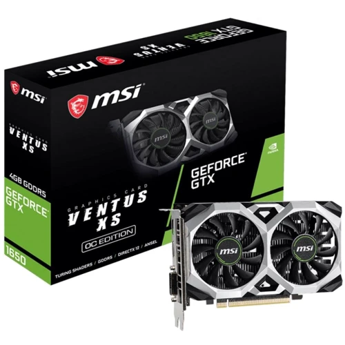 Відеокарта MSI GeForce GTX1650 4096Mb VENTUS XS OC (GTX 1650 VENTUS XS 4G OC): Обсяг пам'яті, Гб 4