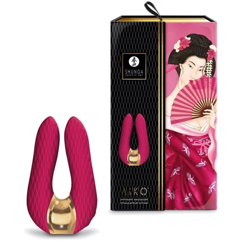Вибратор для клитора Shunga Aiko Raspberry, гибкие кончики