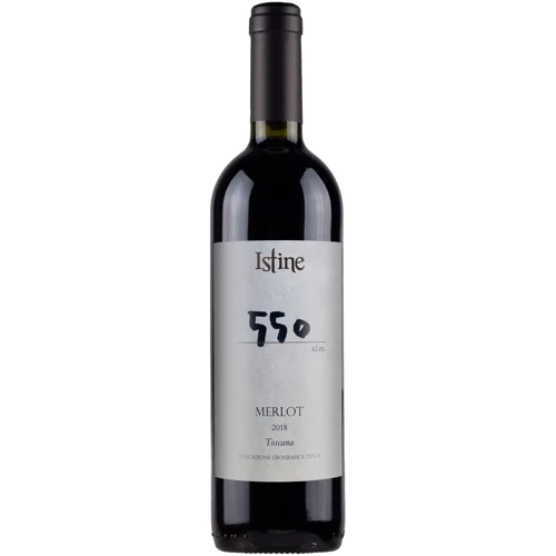 Вино Istine Merlot 550 slm Toscana IGT, красное сухое, 0.75л 14.5% (BDA1VN-VSN075-009)