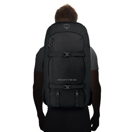 Рюкзак туристичний Osprey Farpoint Trek 55 (F19) Black - O / S - чорний фото 3