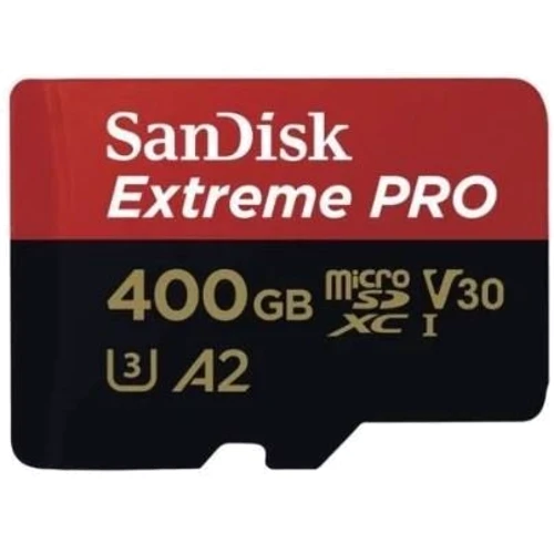 Карта пам'яті SanDisk 400GB microSDXC Class 10 UHS-I V30 U3 A2 Extreme Pro + adapter (SDSQXCZ-400G-GN6MA)
