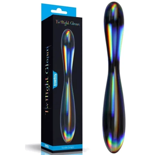 Фаллоимитатор LoveToy Twilight Gleam Glass Dildo Double Delight