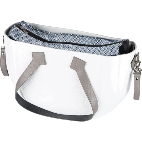 Сумка для мами Nuvita MyMia ручки еко-шкіра, килимок, ремені для коляски біло-сірий (NV8801G/02O/23G/13G/33G)